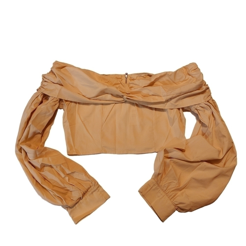 cider LADIES OFF THE SHOULDER CROP TOP- S - Picture 2 of 5